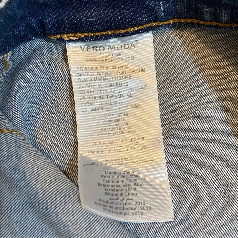Vero Moda acid washed denim skirt - Picture 4 of 7